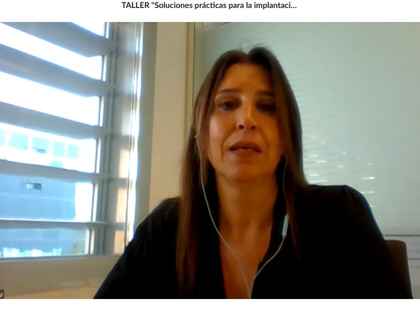 Captura de la videoconferencia con Rocío Díaz Mariscal